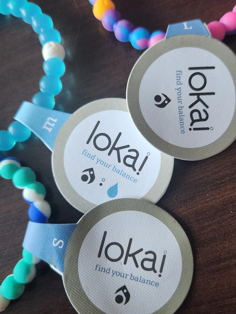 Lokai Kids Silicone Beaded Bracelet - Pink, Purple, Green, Blue - Picture 4 of 6
